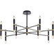 Briggs LED 50.75 inch Black / Brass / Black Chandelier Ceiling Light